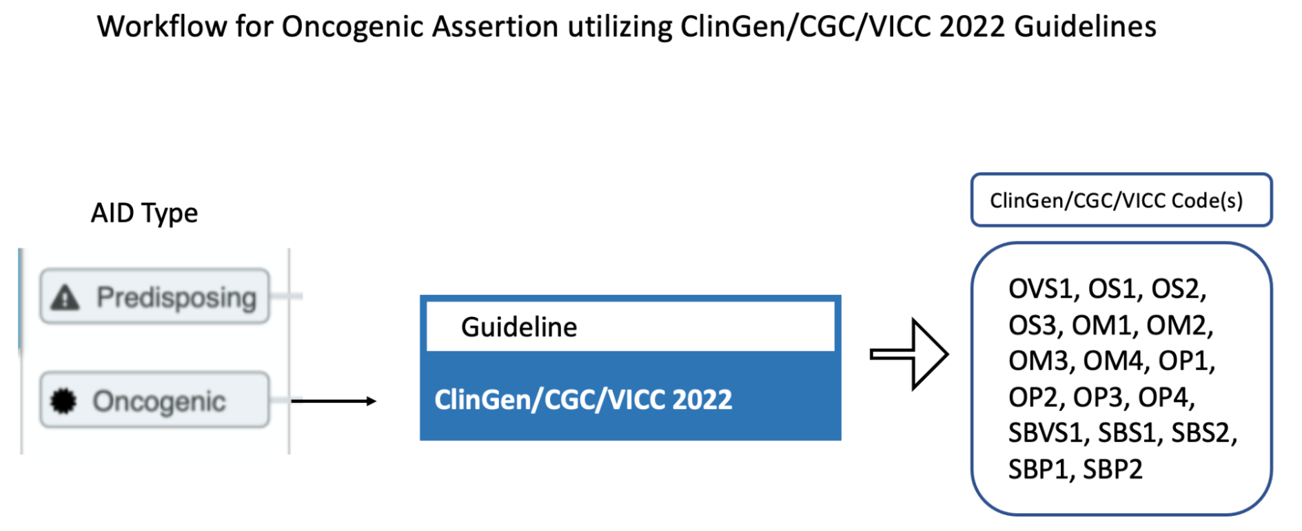 Oncogenic Assertions utilize the ClinGen/CGC/VICC 2022 Guideline.